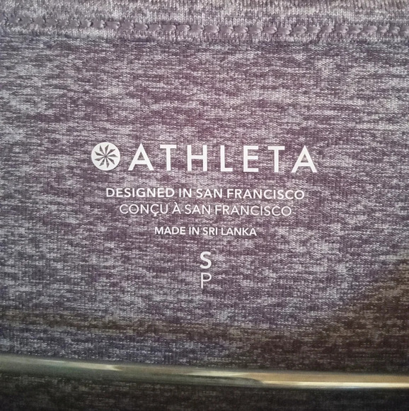 Athleta Women's Heathered Purple Uptempo Long Sleeve Top Thumb Holes Size Small - Picture 6 of 8
